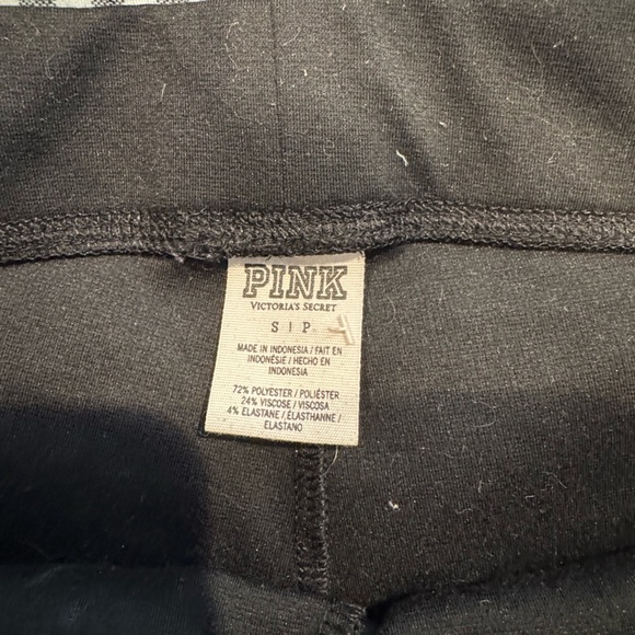 PINK Victoria's Secret Black Dress Pants with Pinstripe Pattern size small - Picture 3 of 3